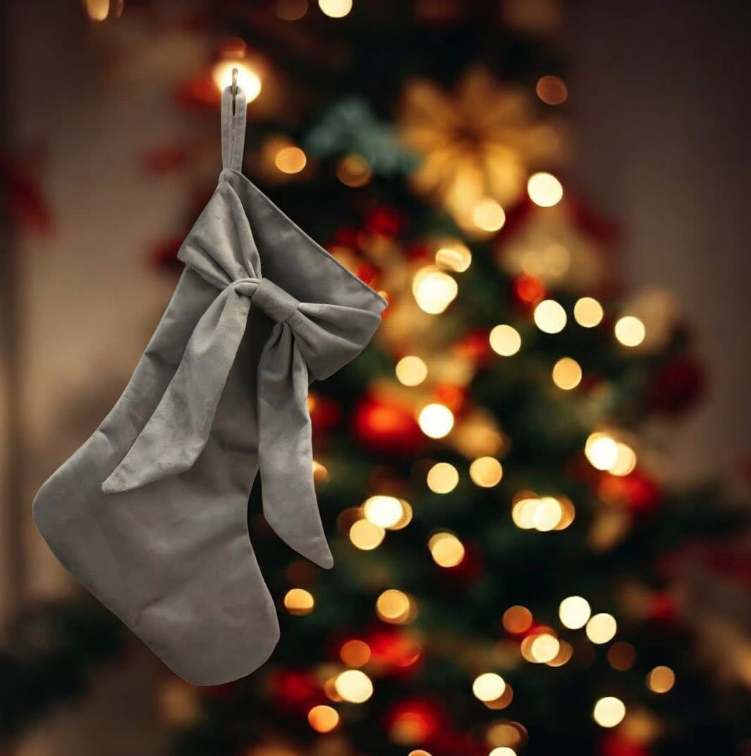 Personalised Christmas Bow Stockings Pre-Order