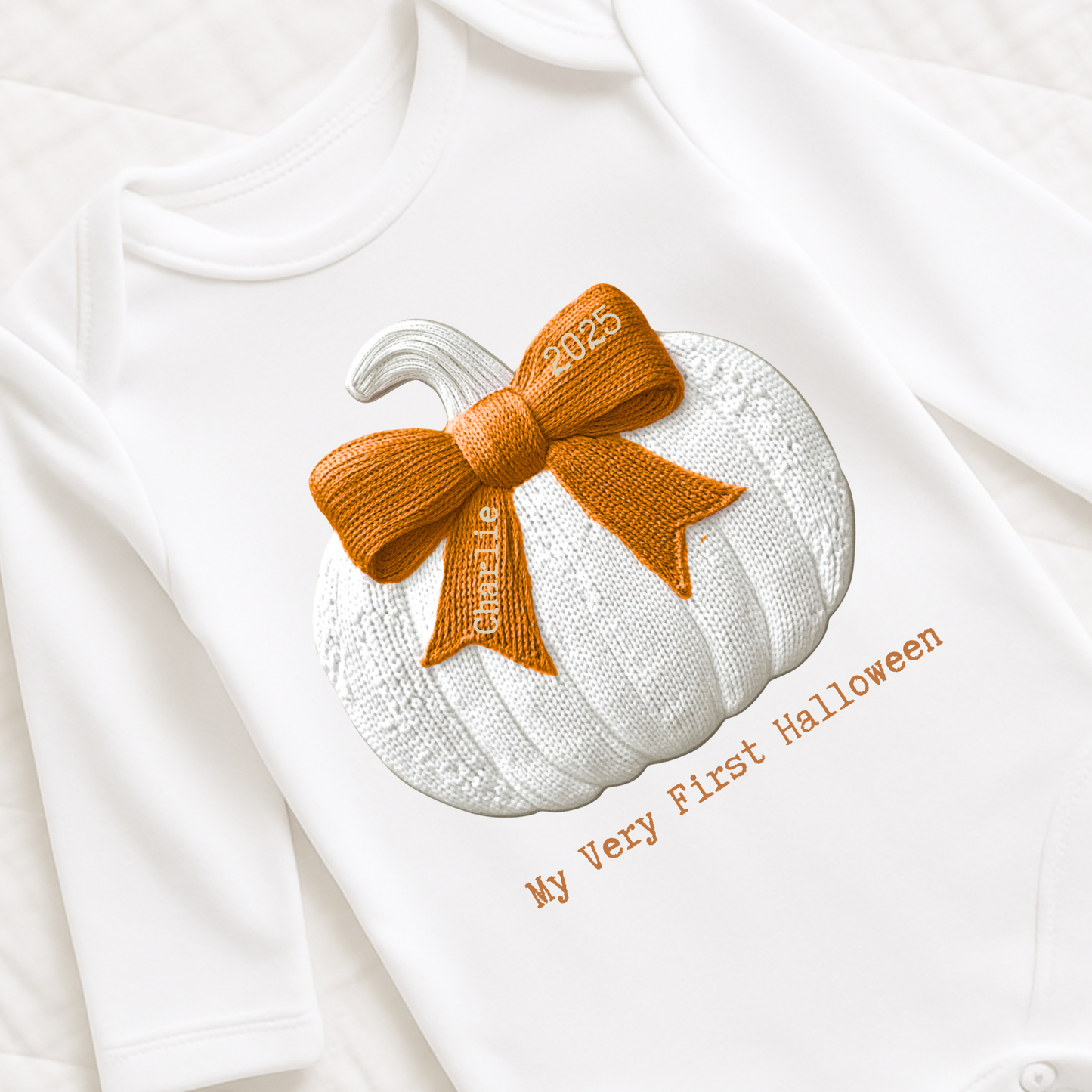 Halloween Embroidered Bow Pumpkin Vests