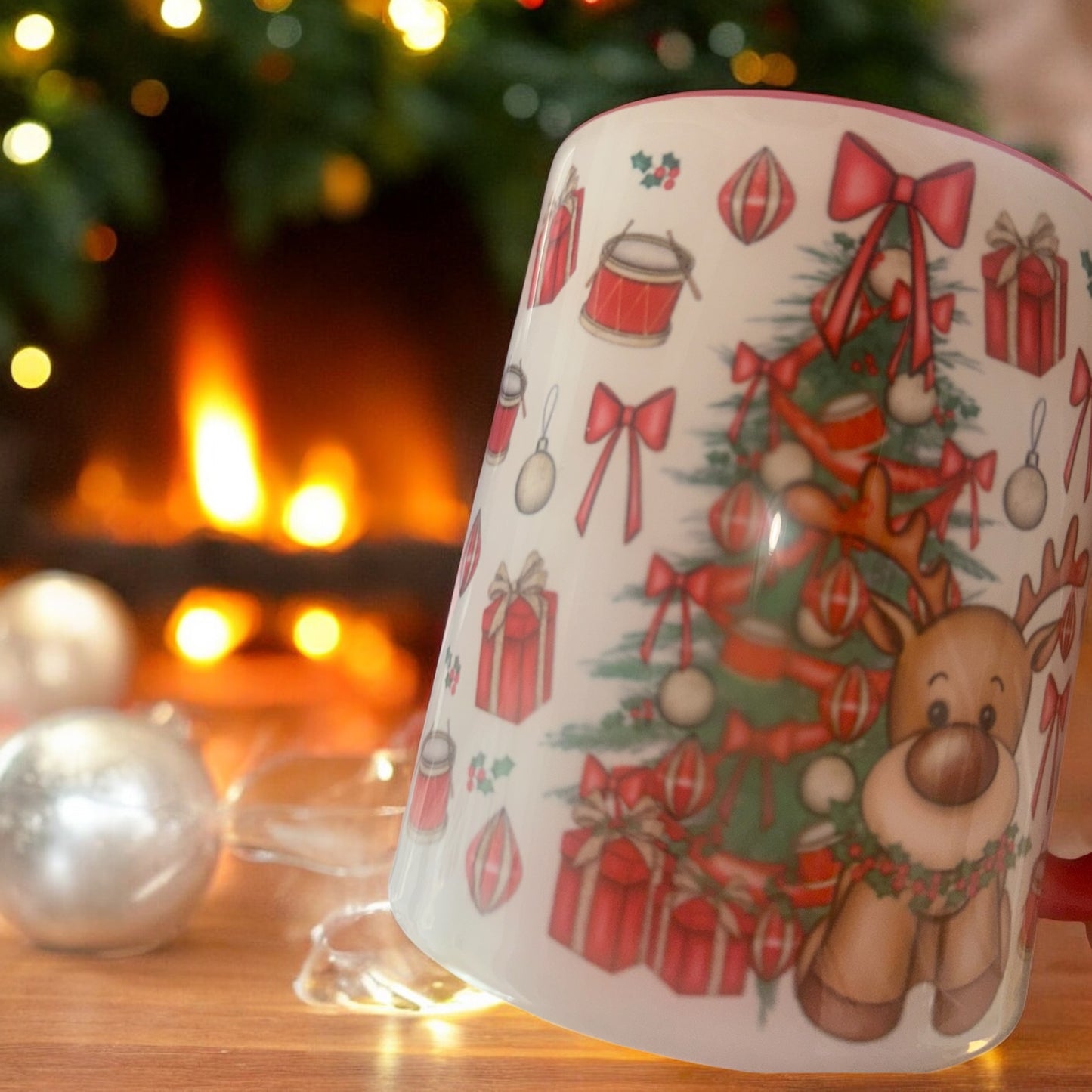 Reindeer Full Wrap Mug slight Seconds