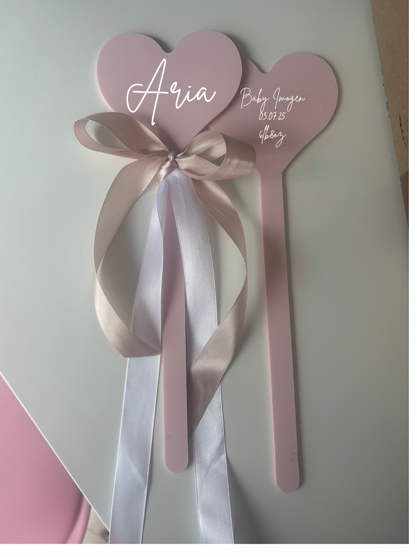 Acrylic Heart Wand