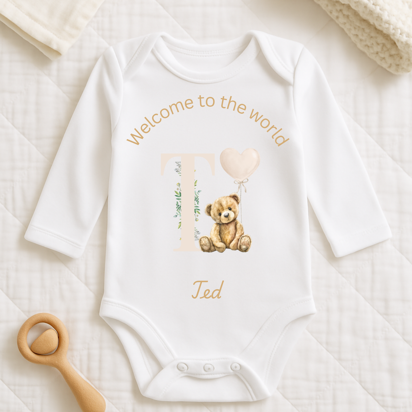 Personalised Babies Vests Birth Announcement Birthday
