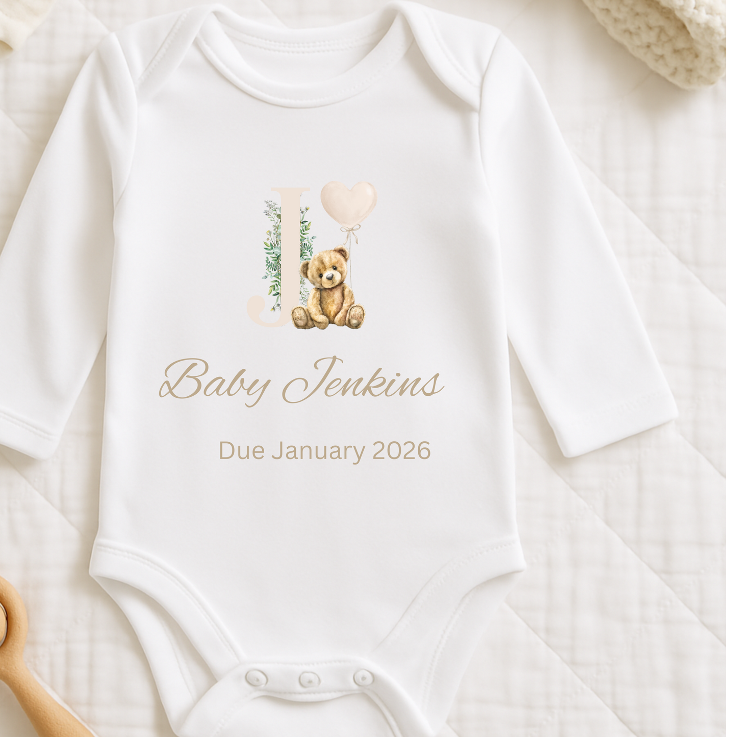 Personalised Babies Vests Birth Announcement Birthday