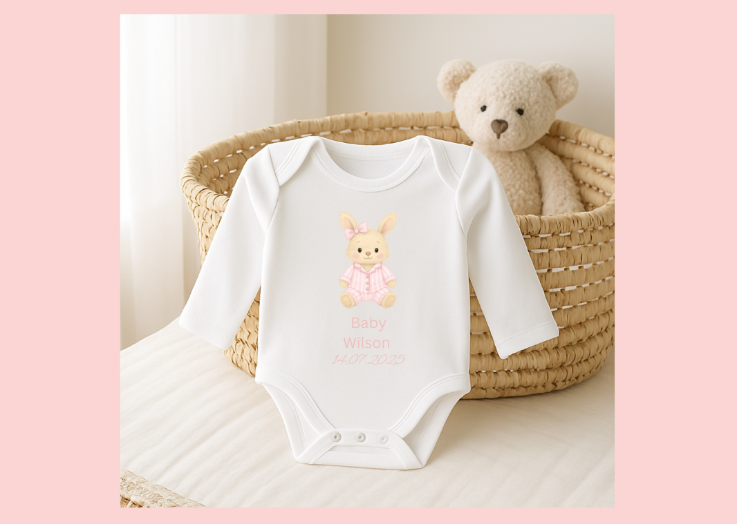 Personalised Babies Vests Birth Announcement Birthday