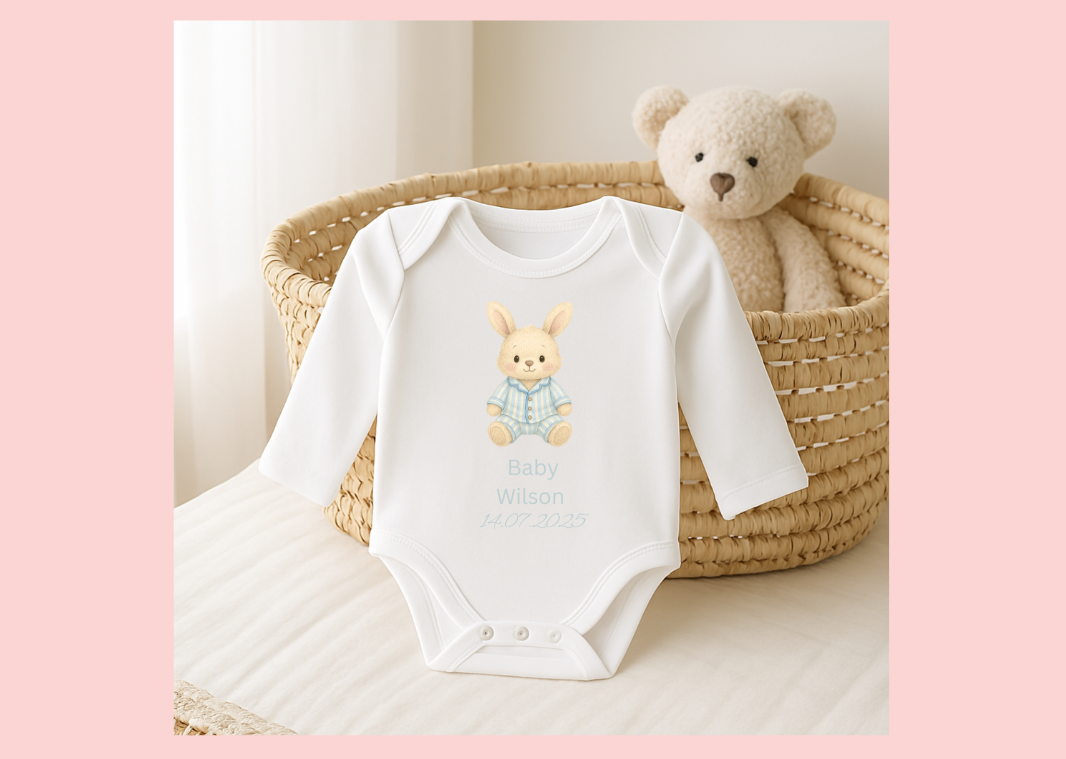 Personalised Babies Vests Birth Announcement Birthday