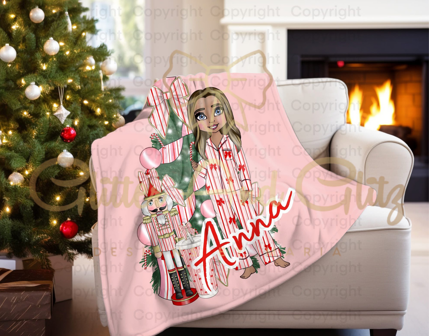 Personalised Plush Printed Custom Blankets 3 sizes