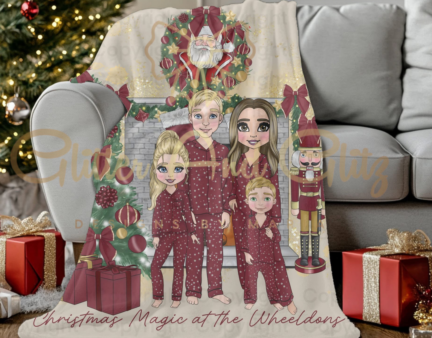 Personalised Plush Printed Custom Blankets 3 sizes