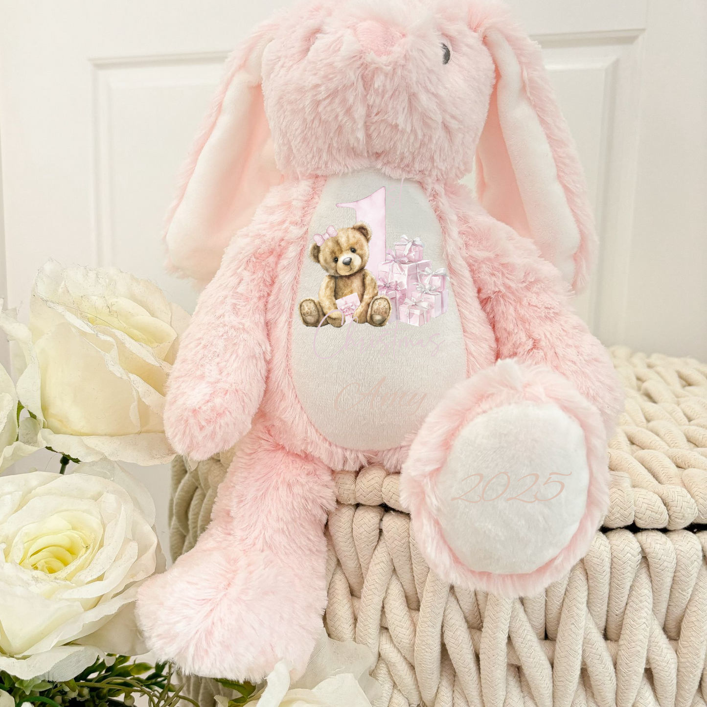 Personalised Mini MUMBLES soft toy Reindeer Rabbit Teddy