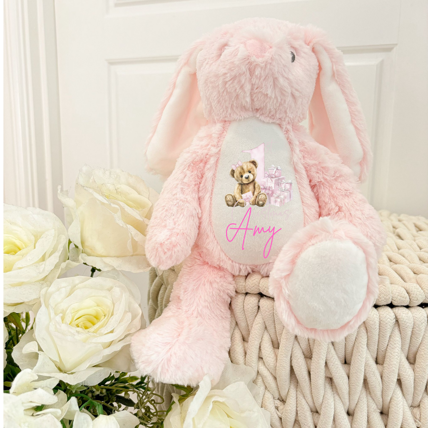 Personalised Mini MUMBLES soft toy Reindeer Rabbit Teddy