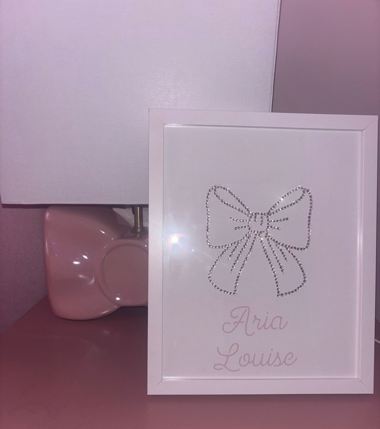 A4 Personalised Bow Canvas