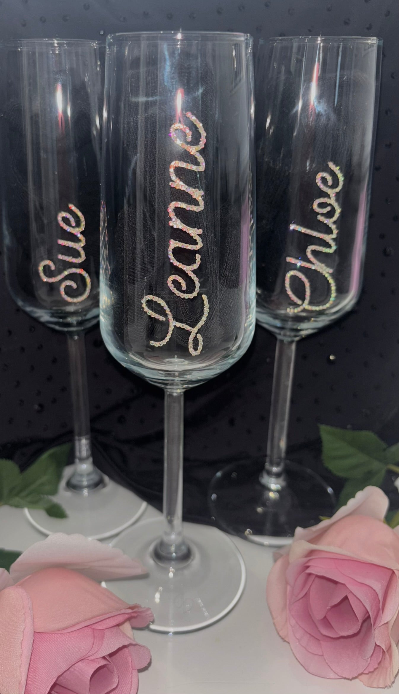 Bridal Party Personalised Champagne Glass