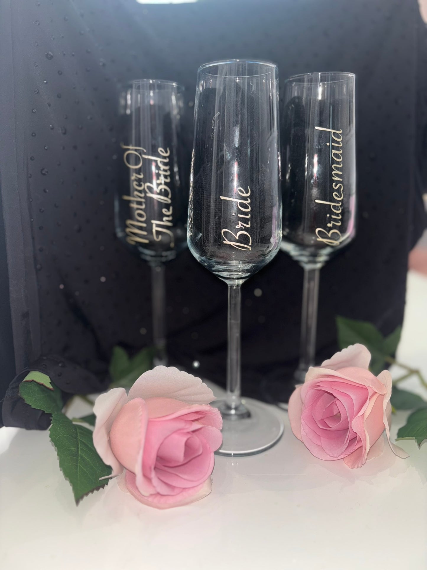 Bridal Party Personalised Champagne Glass