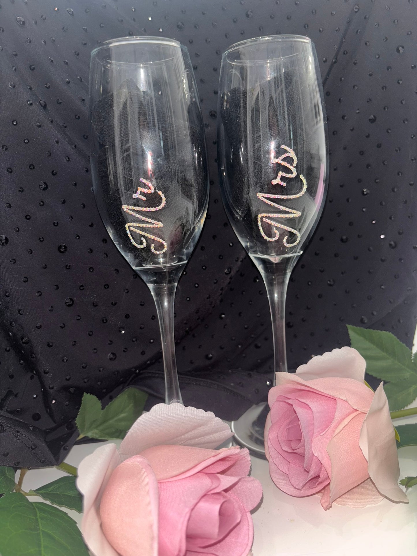 Mr and Mrs Champagne Glass Set