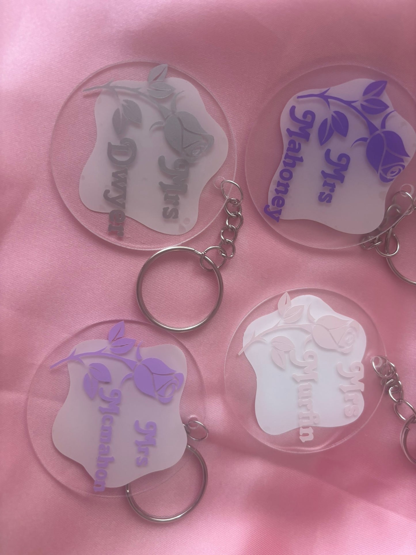Personalised custom Diamante Keyring