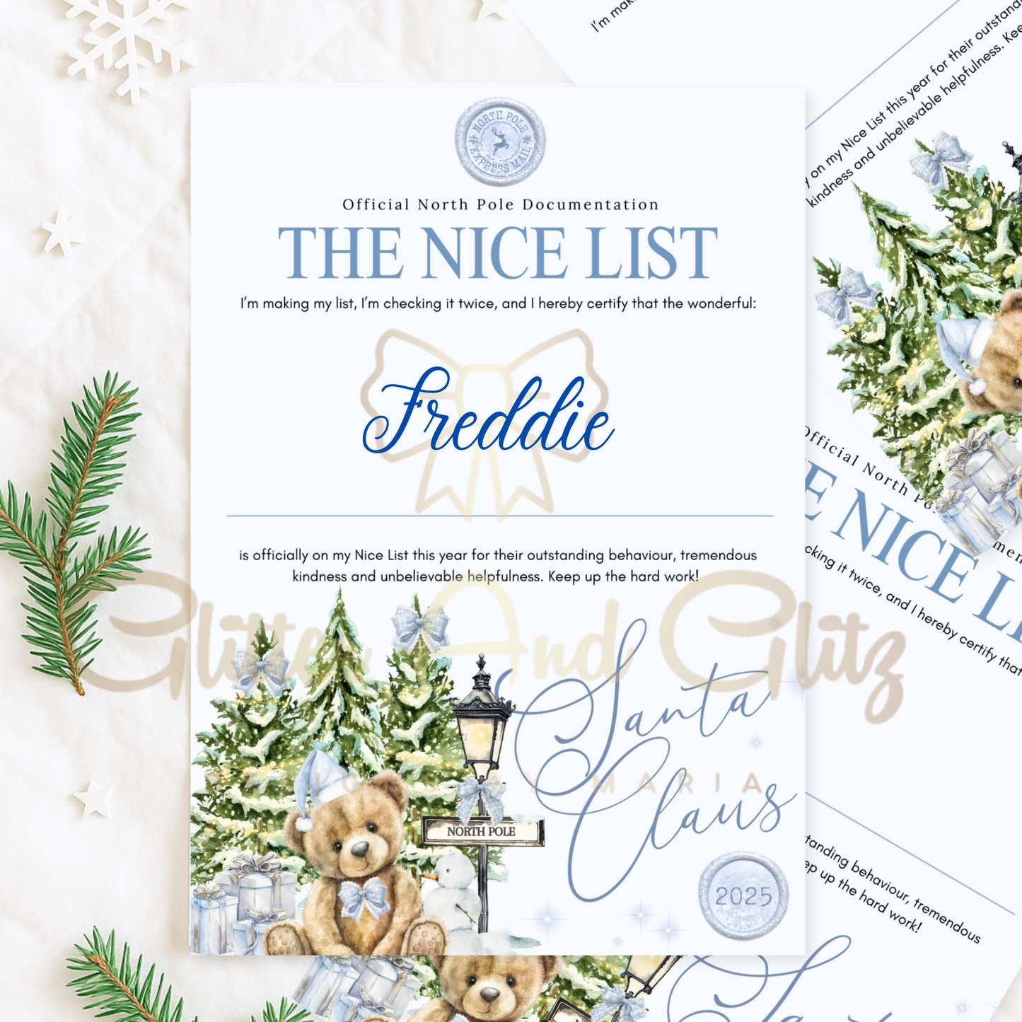 Personalised Santa Letters 1st Christmas Nice List Christmas Eve