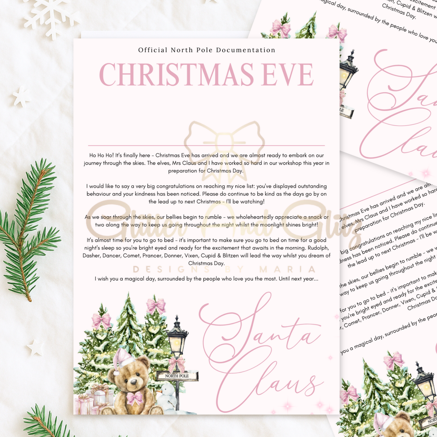 Personalised Santa Letters 1st Christmas Nice List Christmas Eve