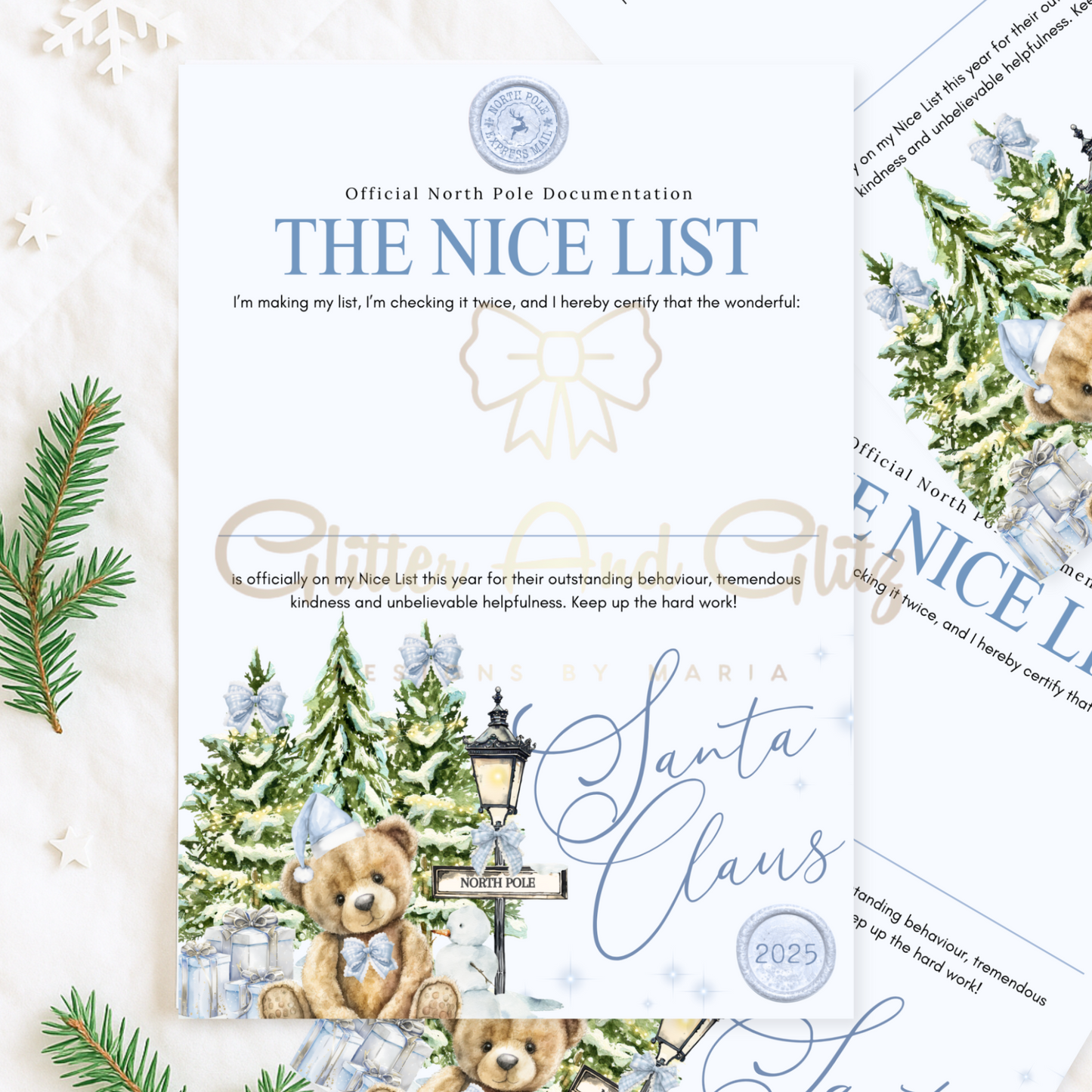 Personalised Santa Letters 1st Christmas Nice List Christmas Eve