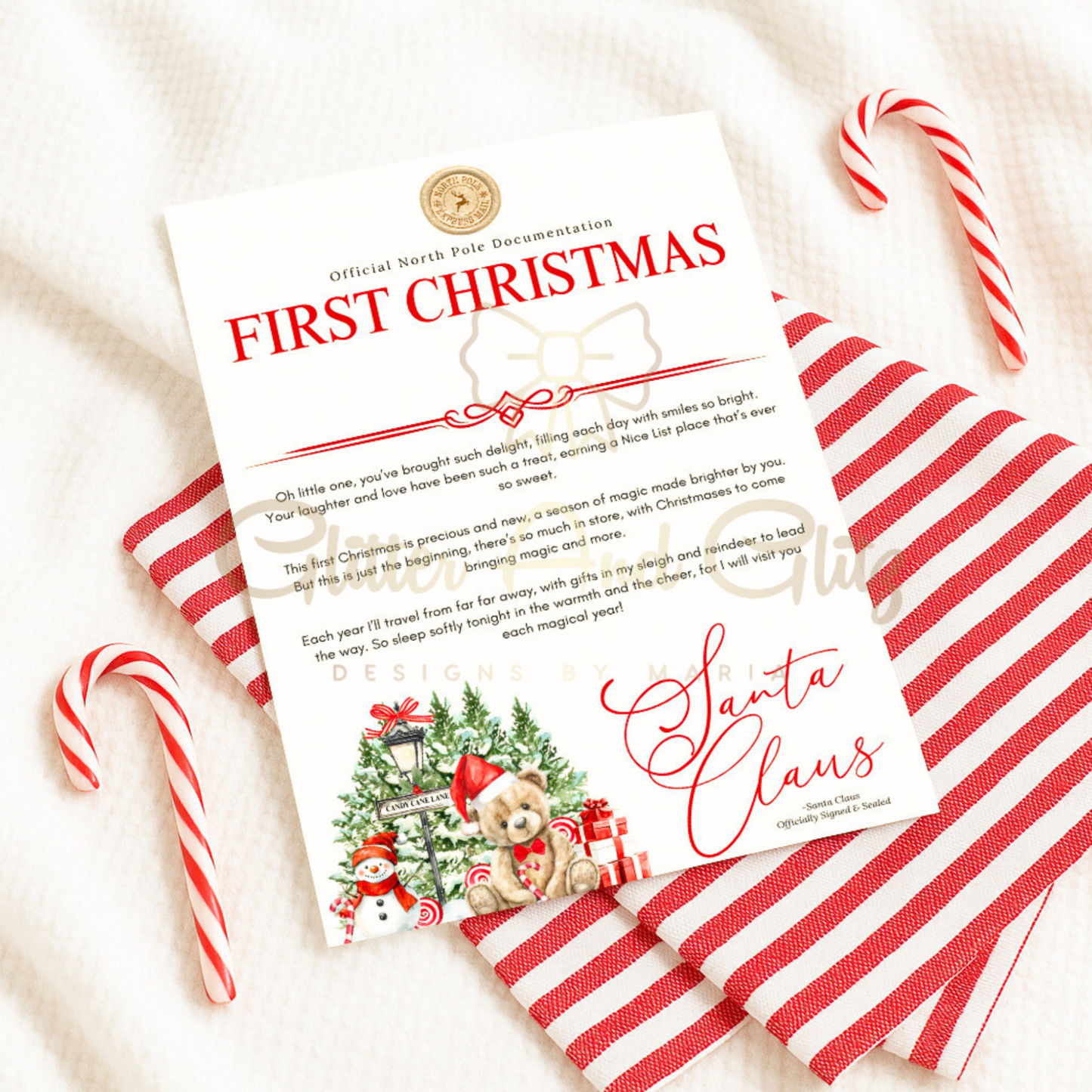 Personalised Santa Letters 1st Christmas Nice List Christmas Eve