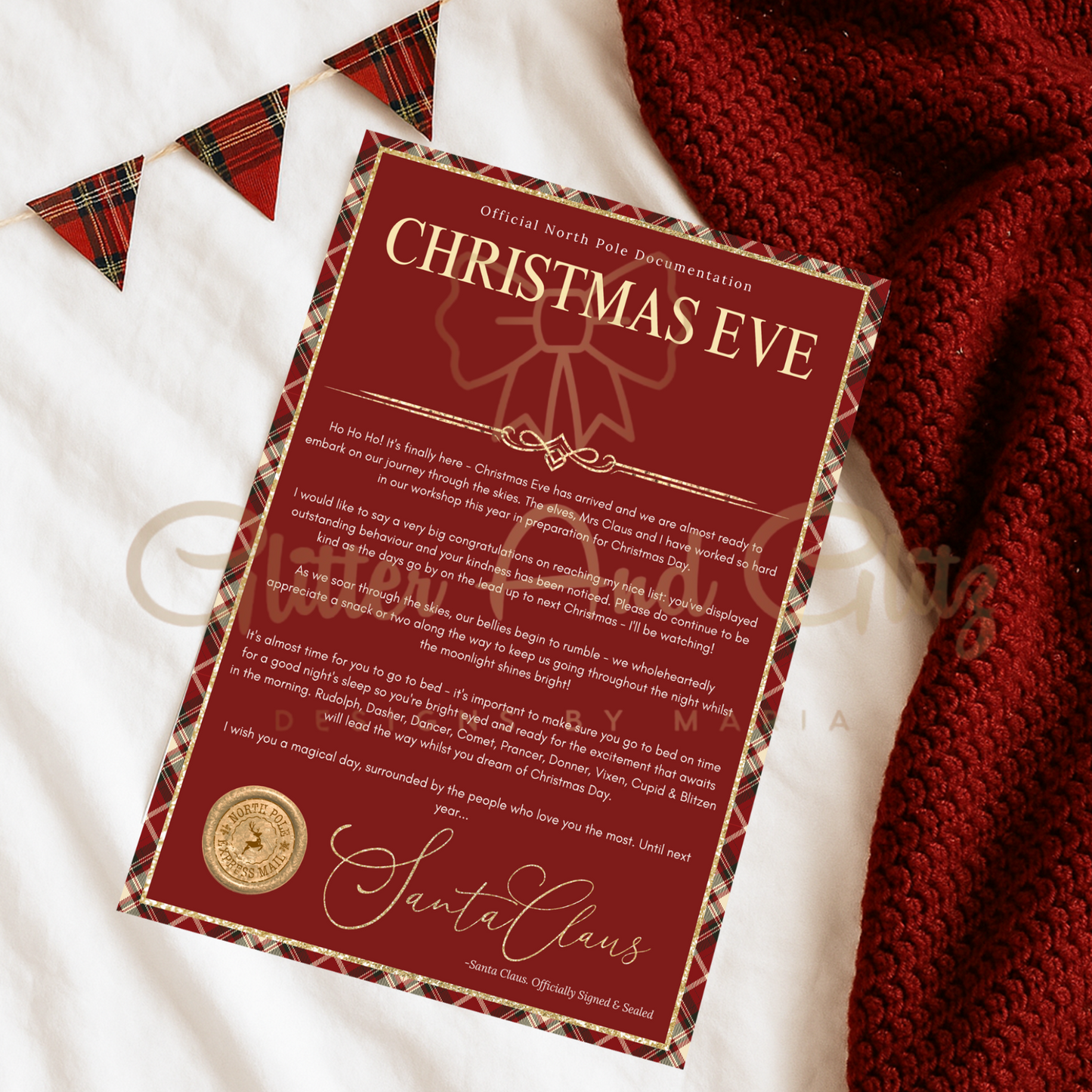 Personalised Santa Letters 1st Christmas Nice List Christmas Eve