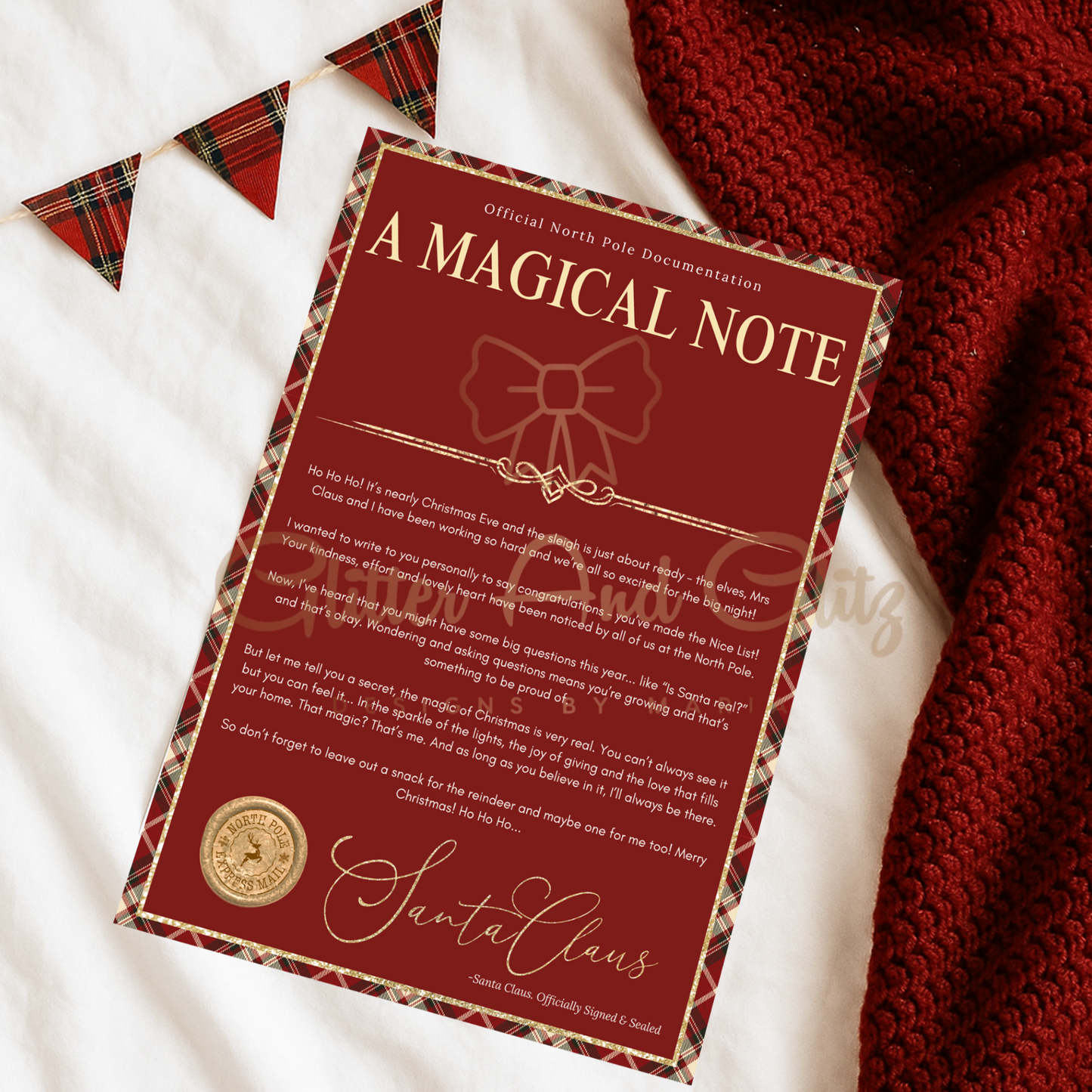 Personalised Santa Letters 1st Christmas Nice List Christmas Eve