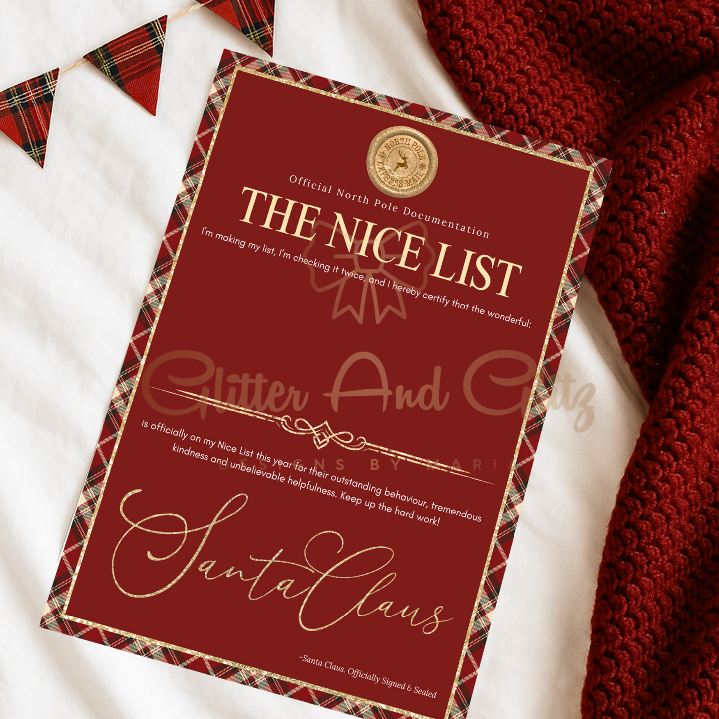 Personalised Santa Letters 1st Christmas Nice List Christmas Eve