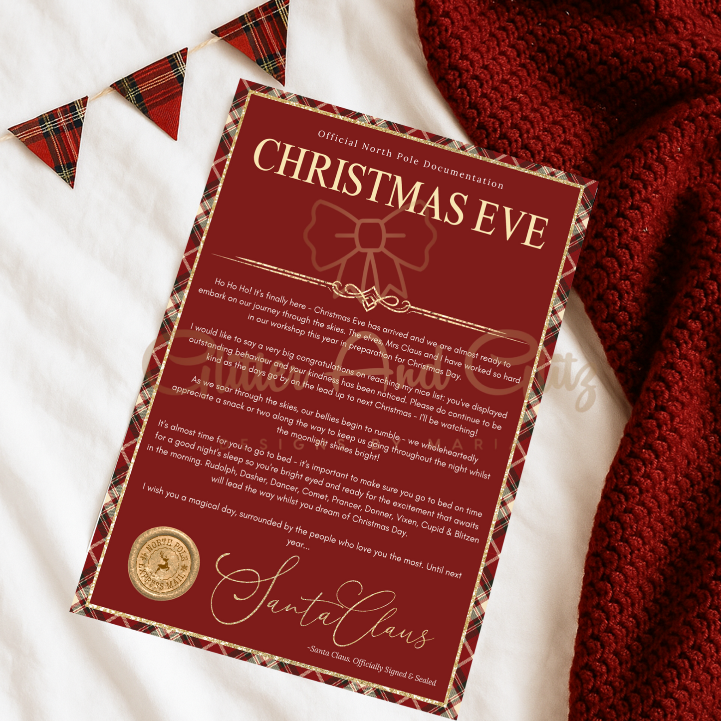 Personalised Santa Letters 1st Christmas Nice List Christmas Eve