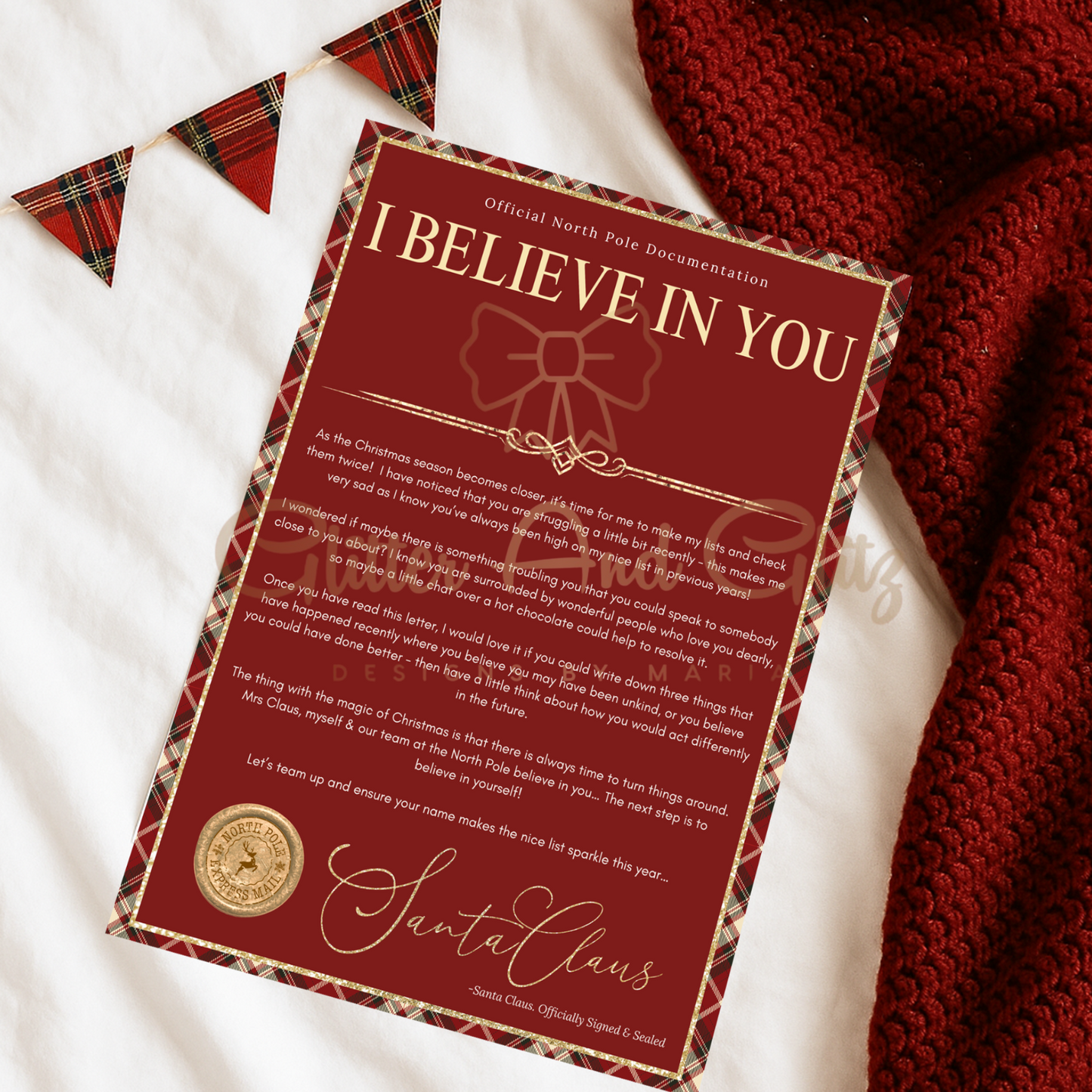 Personalised Santa Letters 1st Christmas Nice List Christmas Eve