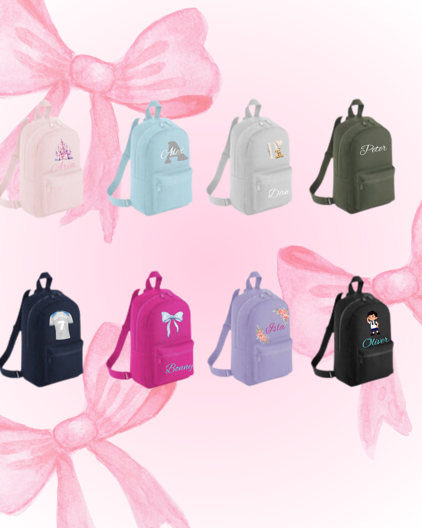 Personalised Mini Backpack School Sports Everyday