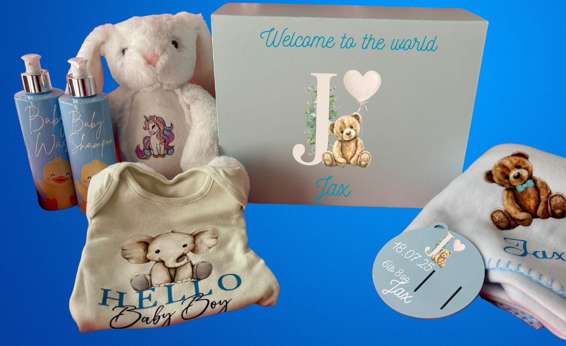 Baby Gift Box In Pink Or Blue