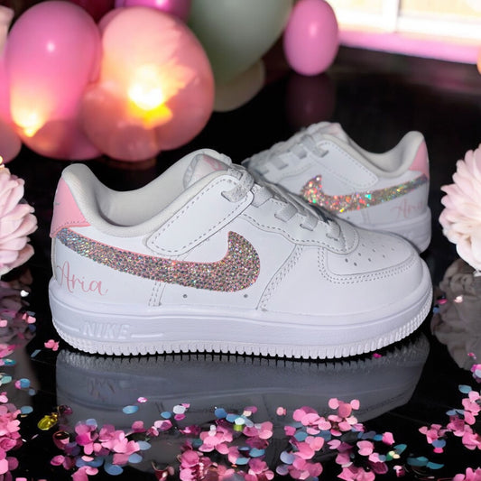 Kids Diamante Air Force 1 Easy On Younger Kids