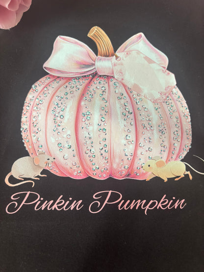 Halloween T Shirts Personalised Pink Pumpkin