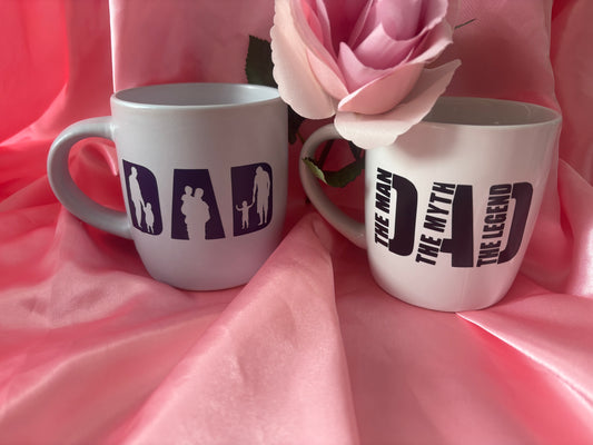 Blue and White Dad Mugs