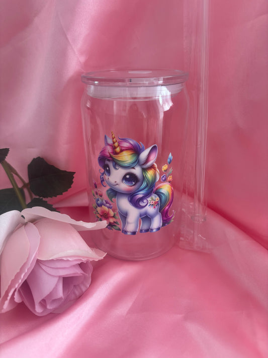 Personalised 16oz plastic Libby Can Unicorn