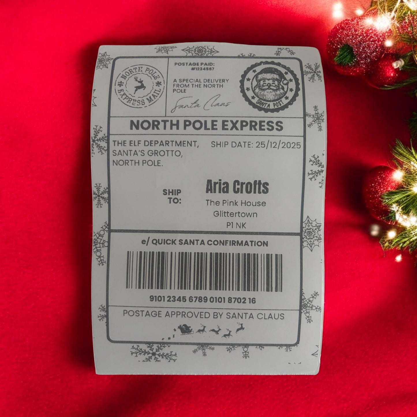 Santa Shipping Labels Set of 12