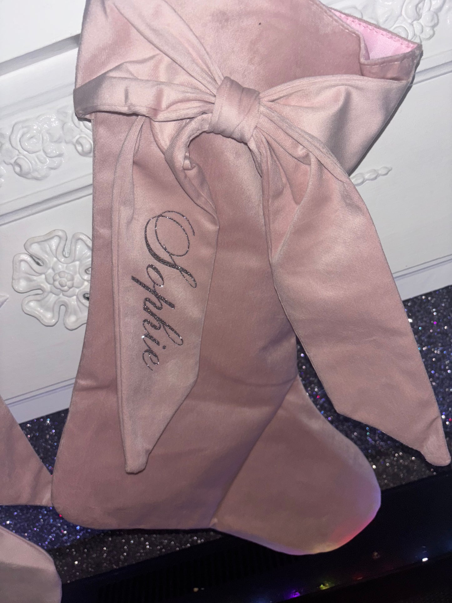 Personalised Christmas Bow Stockings Pre-Order