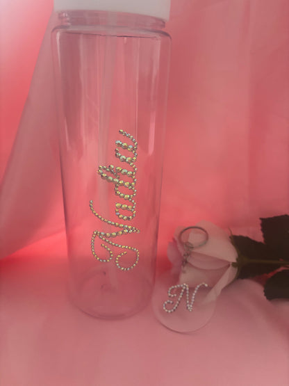 Personalised Custom Diamante Water Bottles