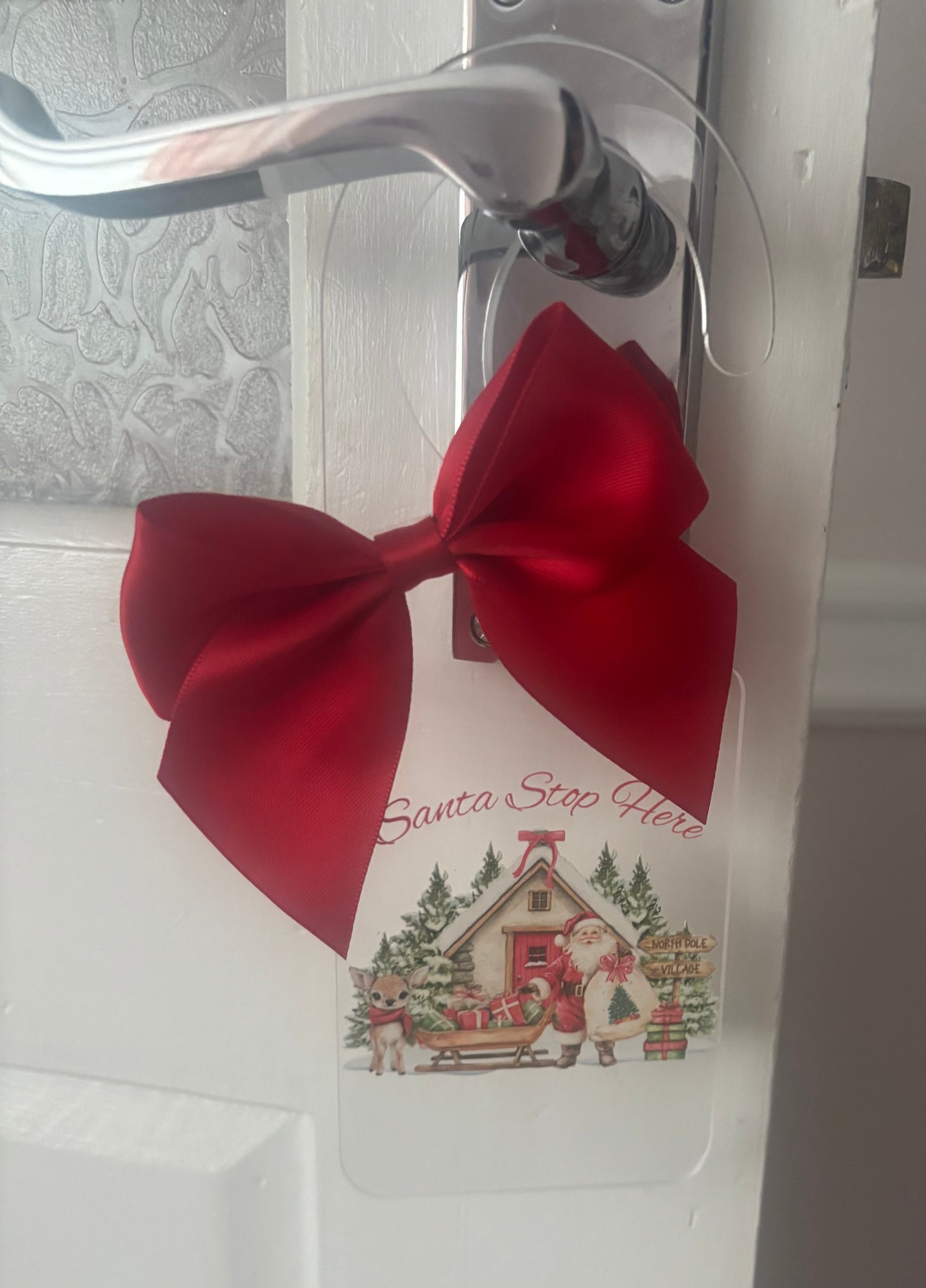 Santa Stop Here Door Hanger
