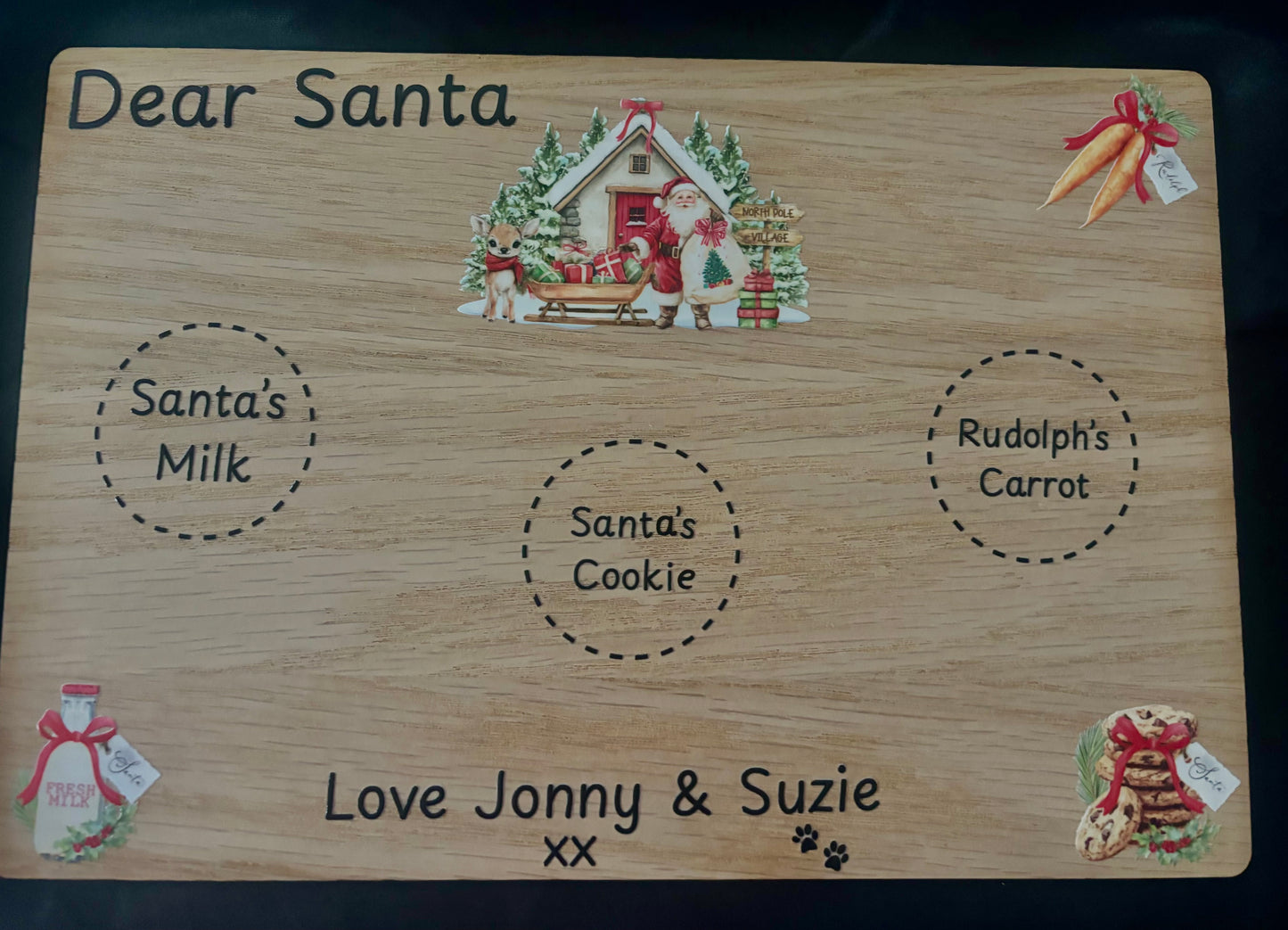 Christmas Eve Santa Snack Board