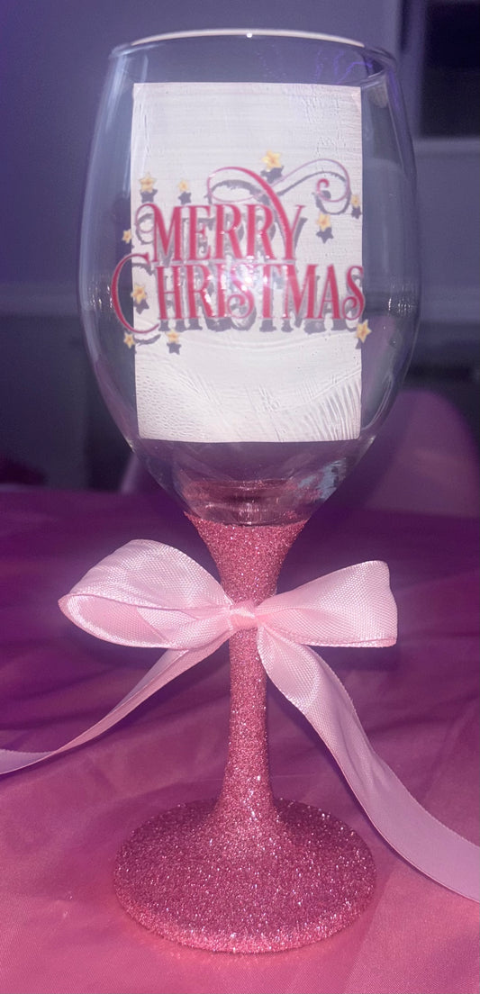 Glitter Wine Glass