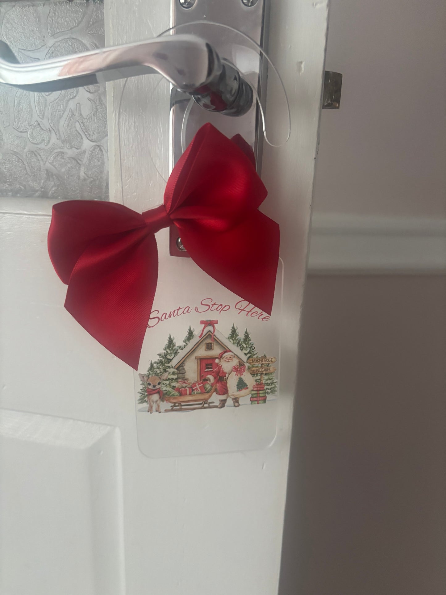 Santa Stop Here Door Hanger