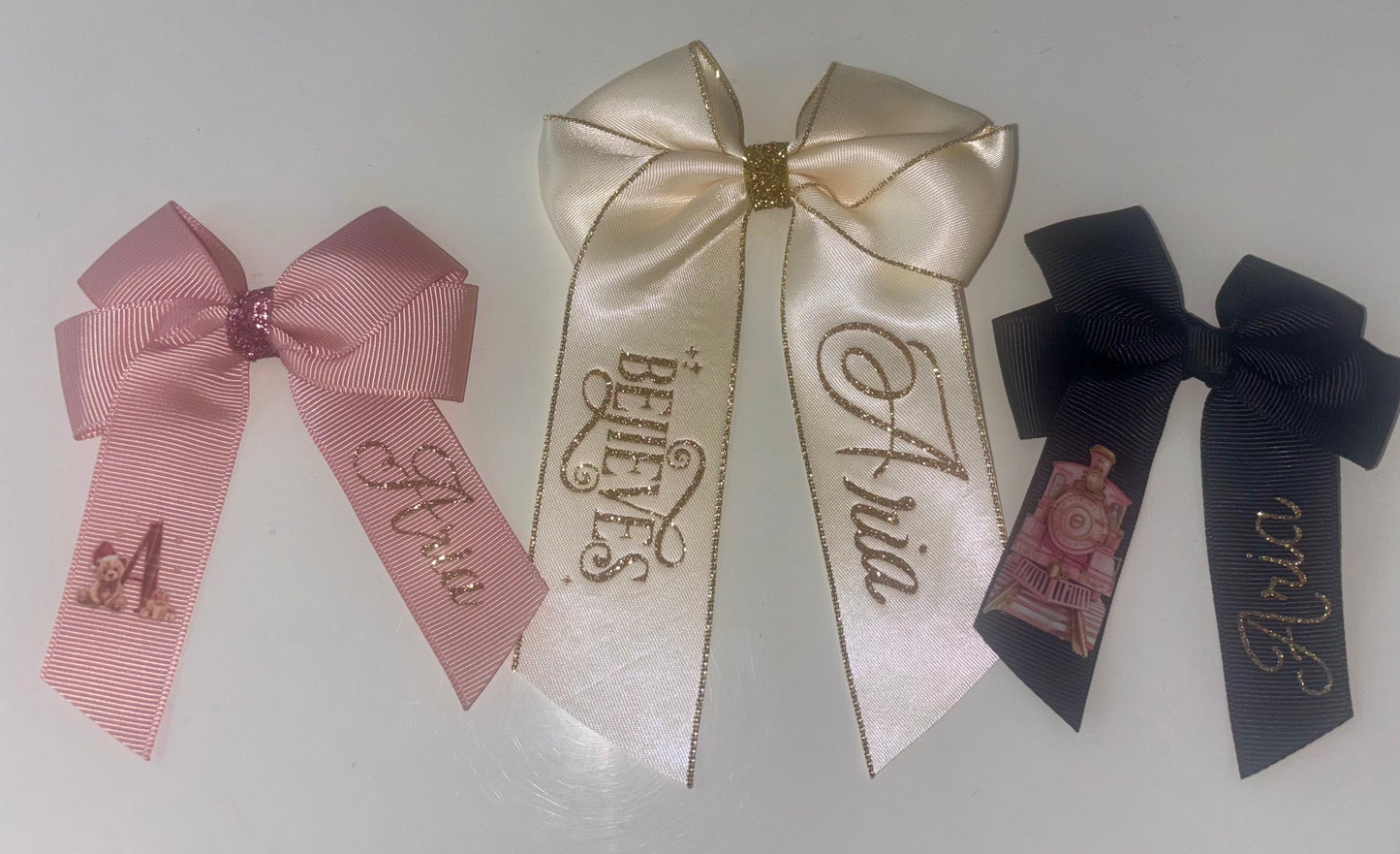 Glitter Centre Hair Bows