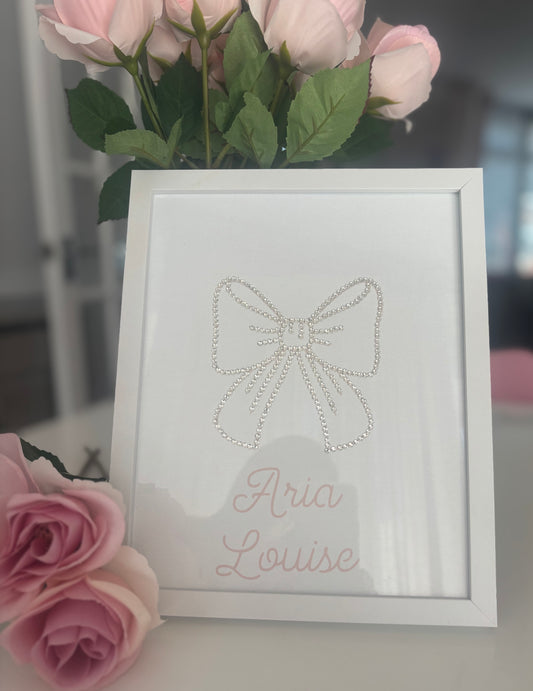 A4 Personalised Bow Canvas
