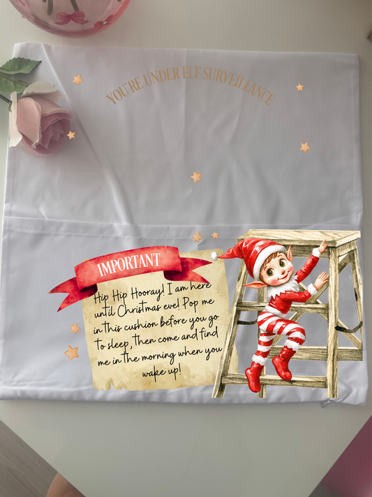 Elf Surveillance Pocket Cushion Cover