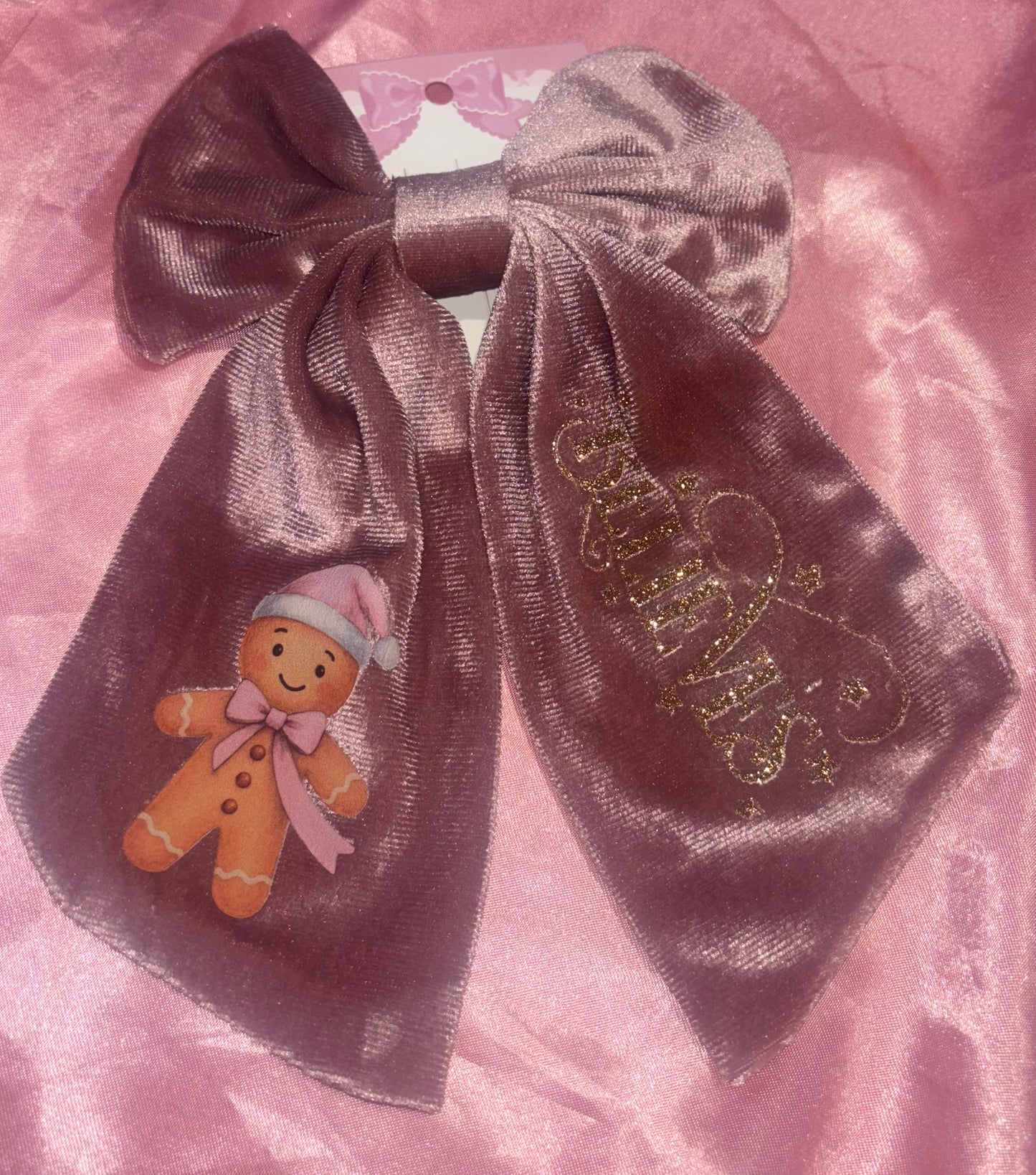 Red velvet hair bows