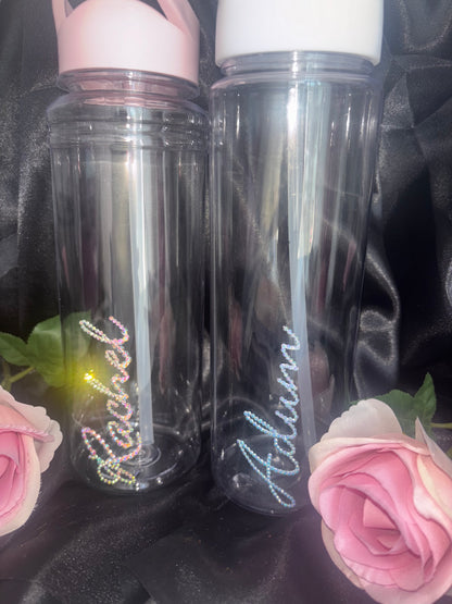 Personalised Custom Diamante Water Bottles