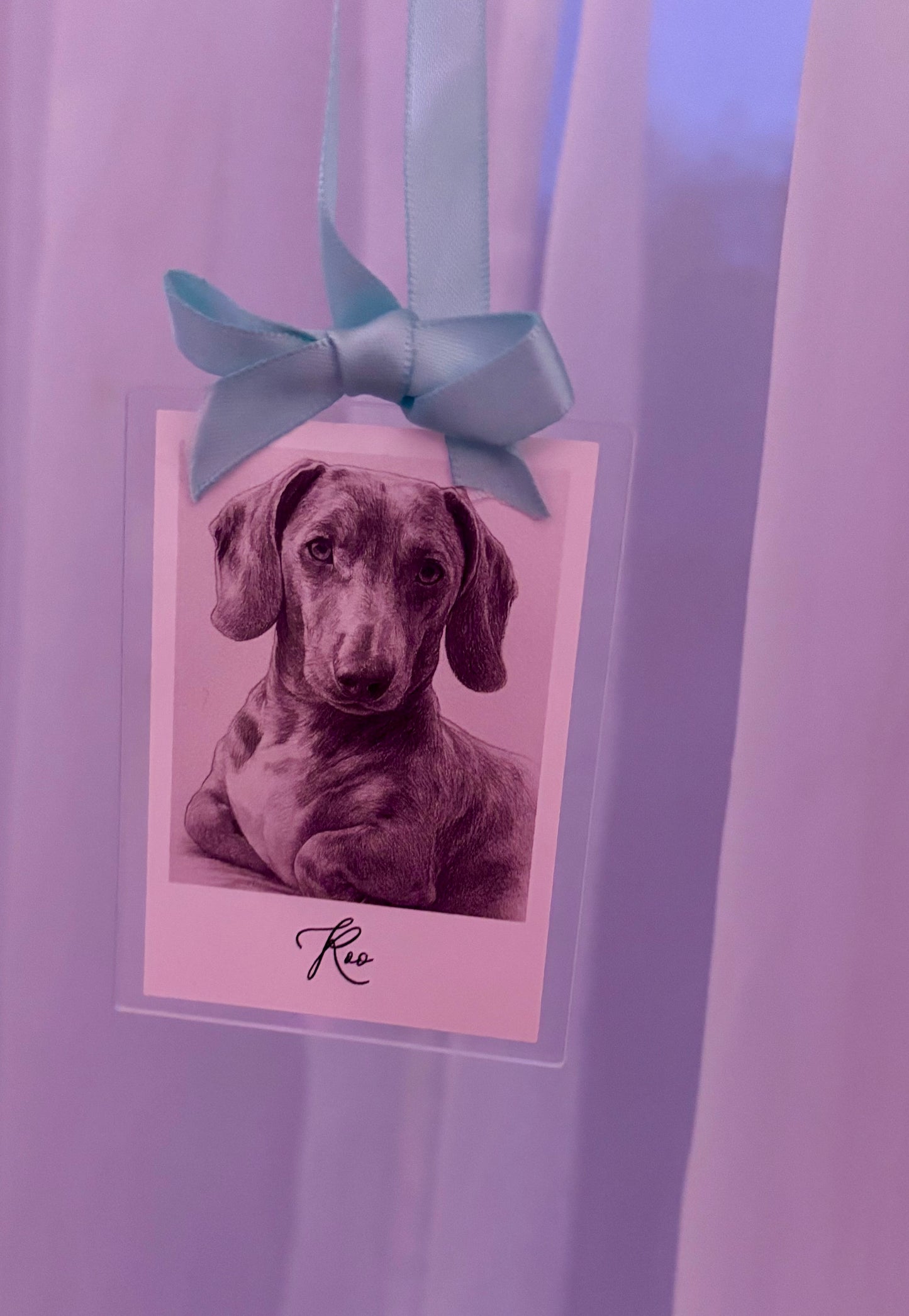 Clear Acrylic Polaroid Hanging Ornament