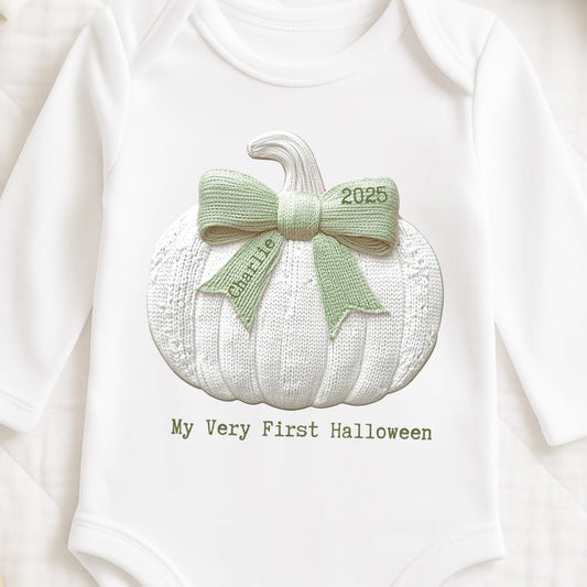 Halloween Embroidered Bow Pumpkin Vests