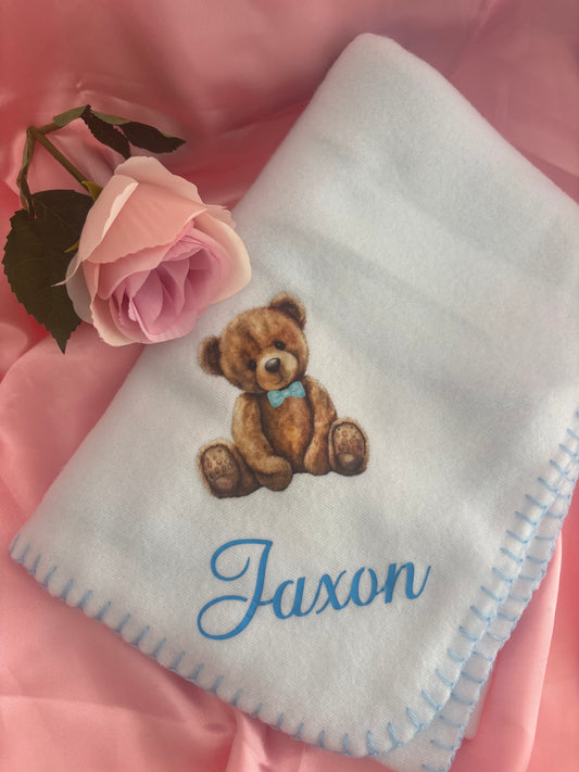 Baby Fleece Blanket Pink Or Blue