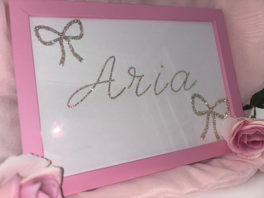 Personalised Name A4 Canvas White Longer Names