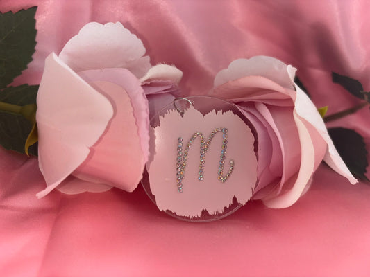 Personalised custom Diamante Keyring