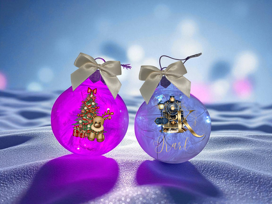 Personalised Baubles 1st Christmas Kids
